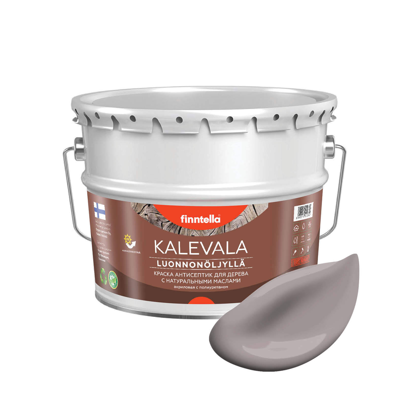 Краска для дерева и деревянных фасадов FINNTELLA KALEVALA, с натуральным маслом и полиурет, Серый;фиолетовый, KALEVALA NLC
Краска для дерева и деревянных фасадов FINNTELLA KALEVALA, с натуральным маслом и полиурет, Серый;фиолетовый, KALEVALA NLC