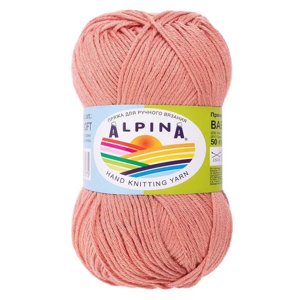 Пряжа ALPINA BABY SUPER SOFT 50% хлопок, 50% бамбук 10 шт. х 50 г 150 м №15 коралловый
Пряжа ALPINA BABY SUPER SOFT 50% хлопок, 50% бамбук 10 шт. х 50 г 150 м №15 коралловый