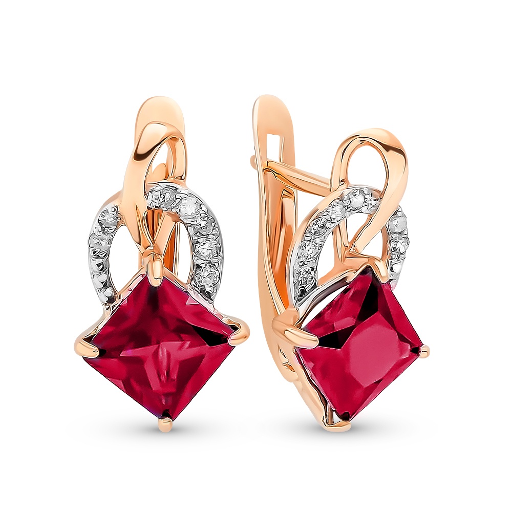 Серьги из красного золота 585Gold 102009254, рубин искусственный\бриллиант, 102009254
Серьги из красного золота 585Gold 102009254, рубин искусственный\бриллиант, 102009254