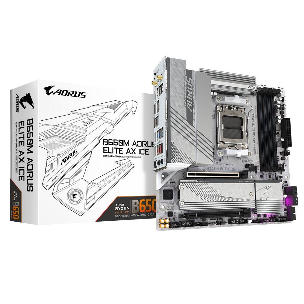 Материнская плата GIGABYTE B650M AORUS ELITE AX ICE, B650M AORUS ELITE AX ICE
Материнская плата GIGABYTE B650M AORUS ELITE AX ICE, B650M AORUS ELITE AX ICE