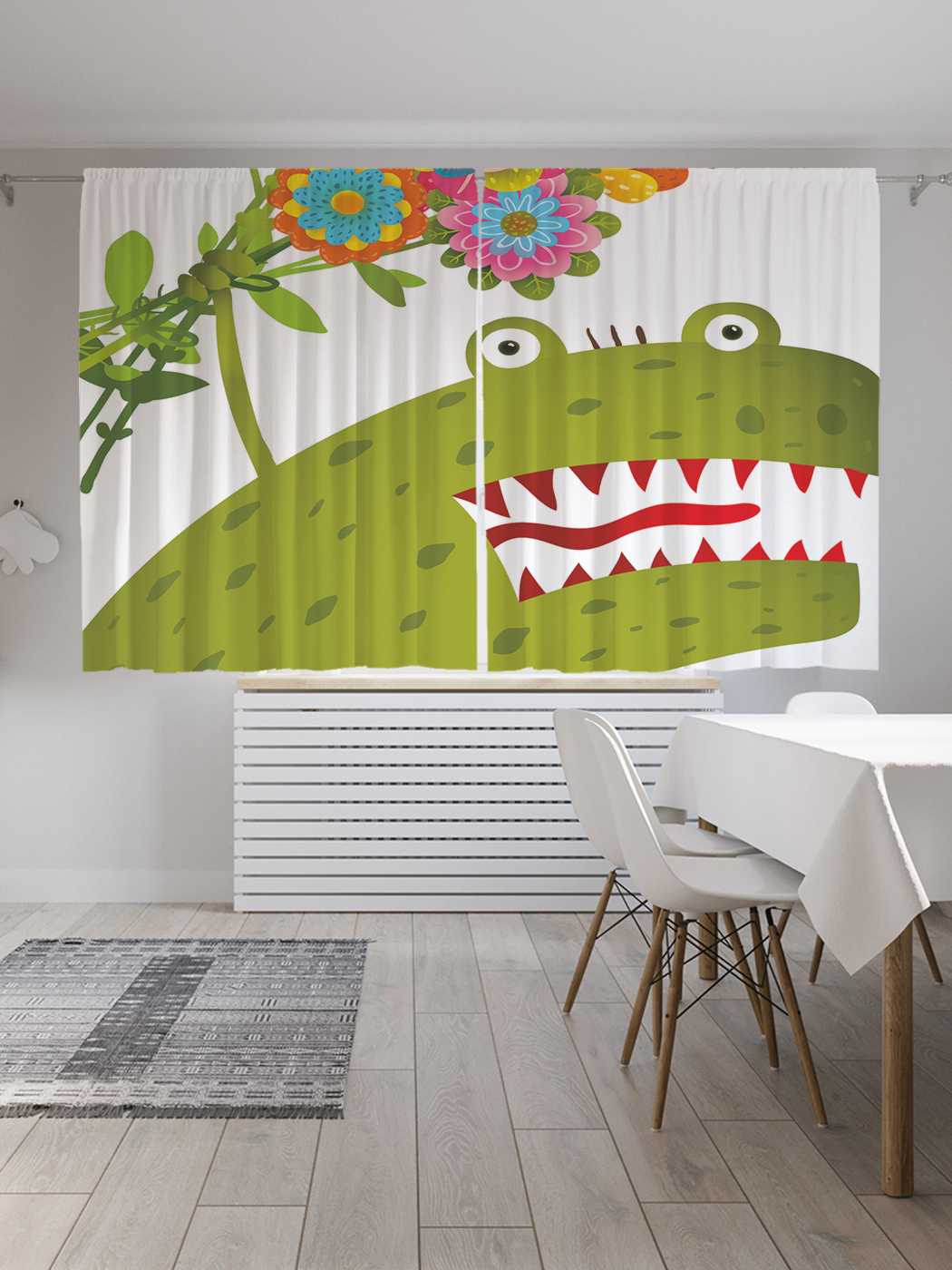 Классические шторы JoyArty "Крокодил с цветами", серия Oxford DeLux, 2 полотна 145x180 см, Крокодил с цветами
Классические шторы JoyArty "Крокодил с цветами", серия Oxford DeLux, 2 полотна 145x180 см, Крокодил с цветами