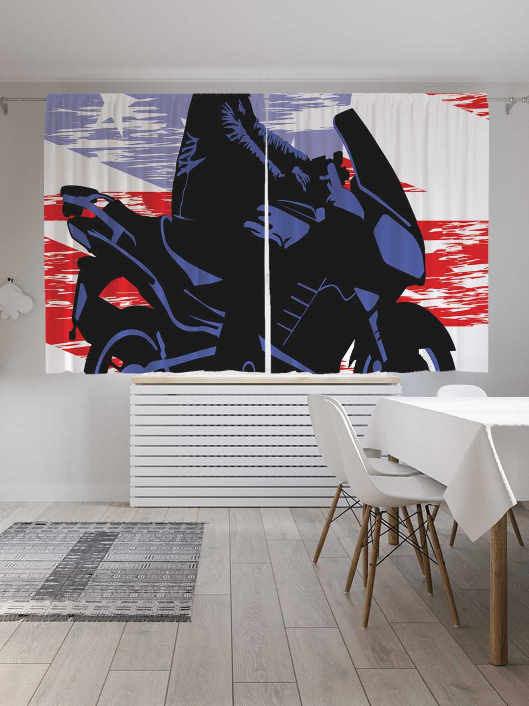 Классические шторы JoyArty "Американский байкер", серия Oxford DeLux, 2 полотна 145x180 см, Американский байкер
Классические шторы JoyArty "Американский байкер", серия Oxford DeLux, 2 полотна 145x180 см, Американский байкер