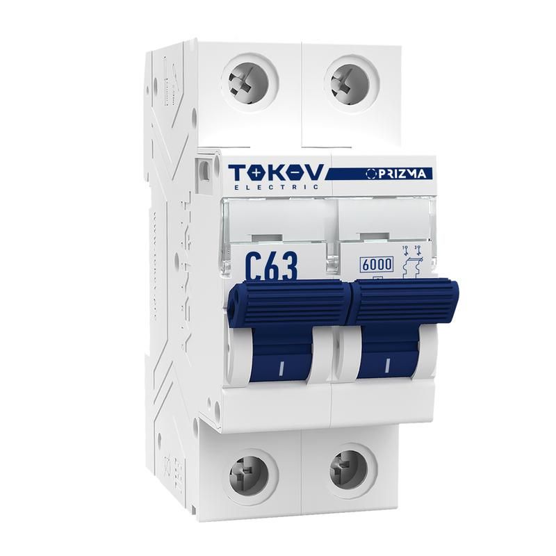 Выключатель автоматический модульный 2П 63А 6кА х-ка C TOKOV Electric TKE-PZ60-MCBI-2-63-C
Выключатель автоматический модульный 2П 63А 6кА х-ка C TOKOV Electric TKE-PZ60-MCBI-2-63-C