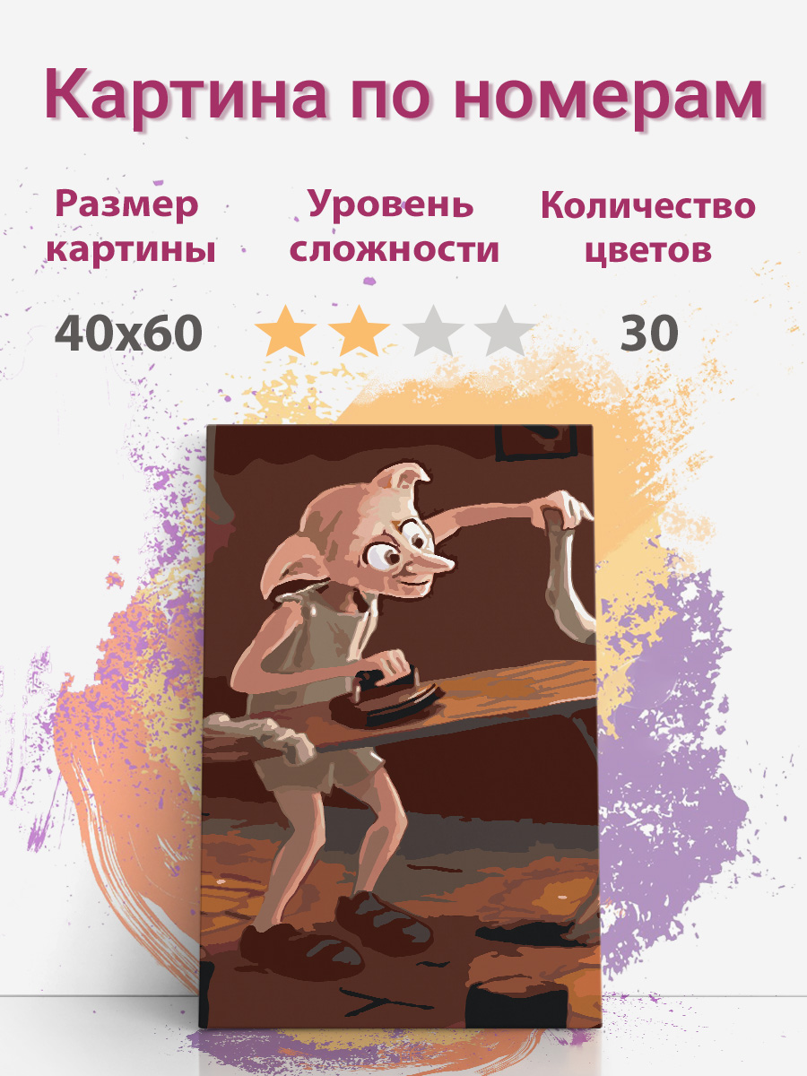 Картина по номерам Раскрасим сами Гарри Поттер Добби Dobi2 холст на подрамнике 40х60 см, Гарри Поттер Добби
Картина по номерам Раскрасим сами Гарри Поттер Добби Dobi2 холст на подрамнике 40х60 см, Гарри Поттер Добби