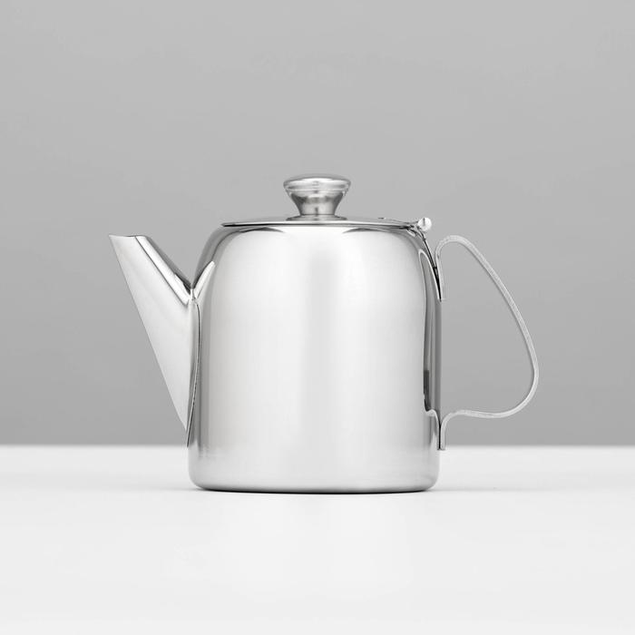 фото Чайник заварочный «мортэль», 600 мл, цвет хромированный nobrand