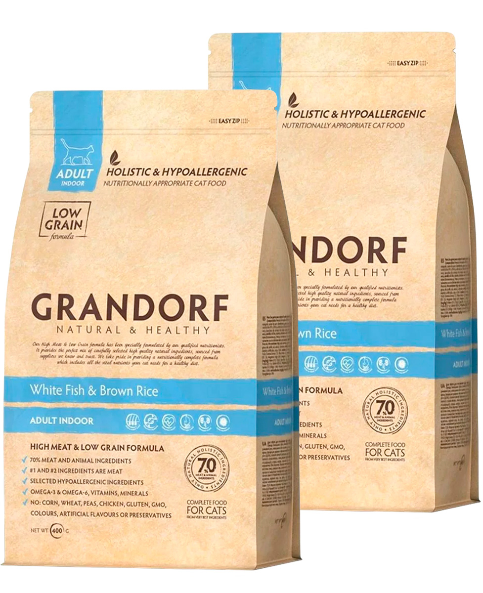 GRANDORF GRANDORF CAT ADULT INDOOR WHITE FISH & RICE низкозерновой для взрослых кошек живу
GRANDORF GRANDORF CAT ADULT INDOOR WHITE FISH & RICE низкозерновой для взрослых кошек живу