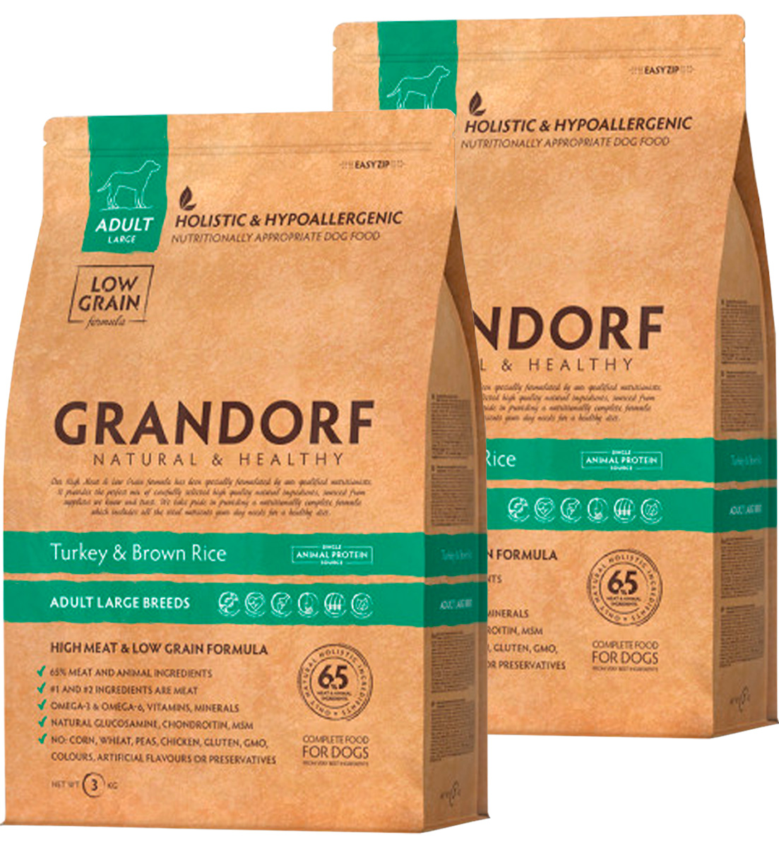 Корм для собак GRANDORF ADULT LARGE BREEDS TURKEY & BROWN RICE низкозерновой, 3 кг 2 шт
Корм для собак GRANDORF ADULT LARGE BREEDS TURKEY & BROWN RICE низкозерновой, 3 кг 2 шт
