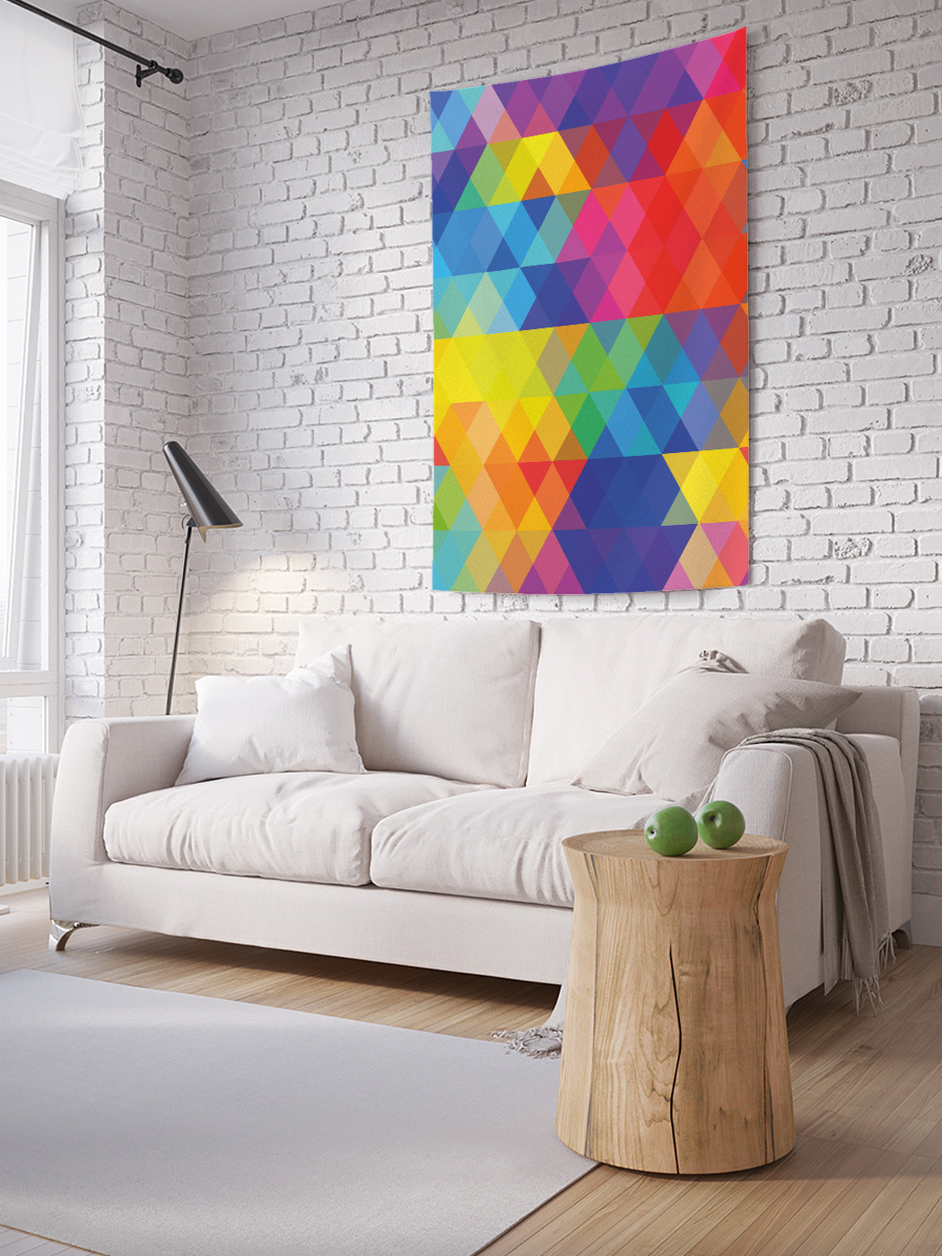 Вертикальное фотопанно на стену JoyArty Цветная картинка из треугольников 150x200 см, Цветная картинка из треугольников
Вертикальное фотопанно на стену JoyArty Цветная картинка из треугольников 150x200 см, Цветная картинка из треугольников
