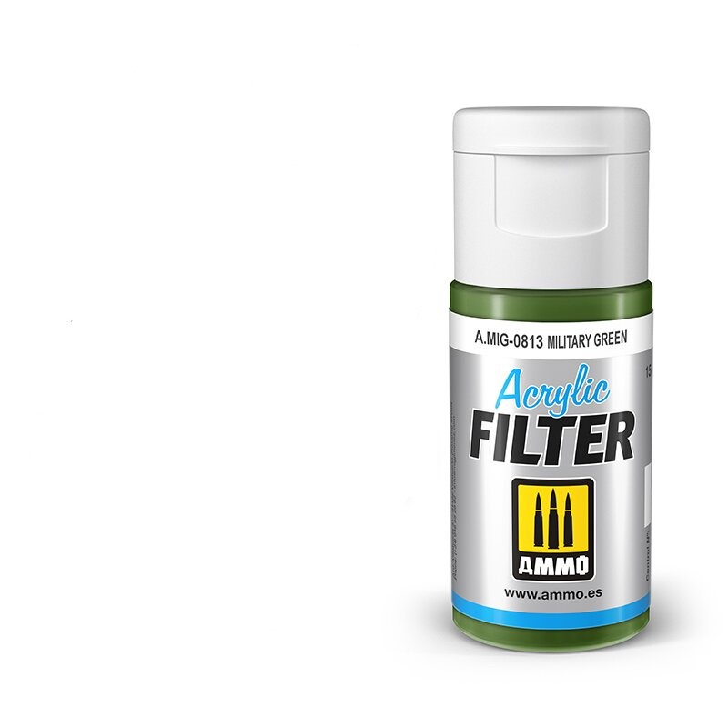 AMIG0826 Ammo Mig Фильтр Фтало-Зеленый 15 мл / ACRYLIC FILTER Phthalo Green 15 ml, AMIG0826
AMIG0826 Ammo Mig Фильтр Фтало-Зеленый 15 мл / ACRYLIC FILTER Phthalo Green 15 ml, AMIG0826