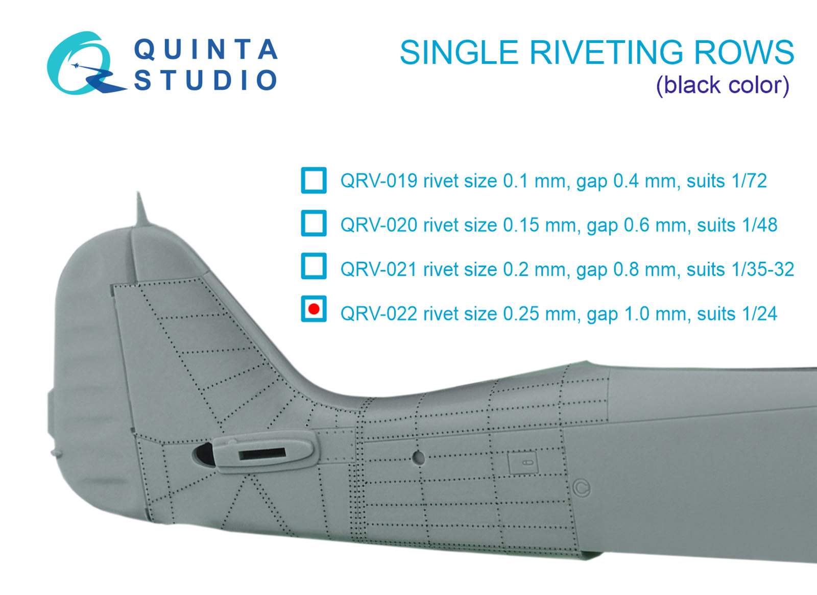 Одиночные клепочные ряды Quinta Studio 1/24(размер клепки 0.25 mm, интервал 1.0 m)QRV-022, Однотонный
Одиночные клепочные ряды Quinta Studio 1/24(размер клепки 0.25 mm, интервал 1.0 m)QRV-022, Однотонный