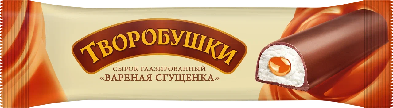 Сырок творожный Творобушки с начинкой молоко сгущенное вареное глазированный 20% БЗМЖ 40 г
Сырок творожный Творобушки с начинкой молоко сгущенное вареное глазированный 20% БЗМЖ 40 г