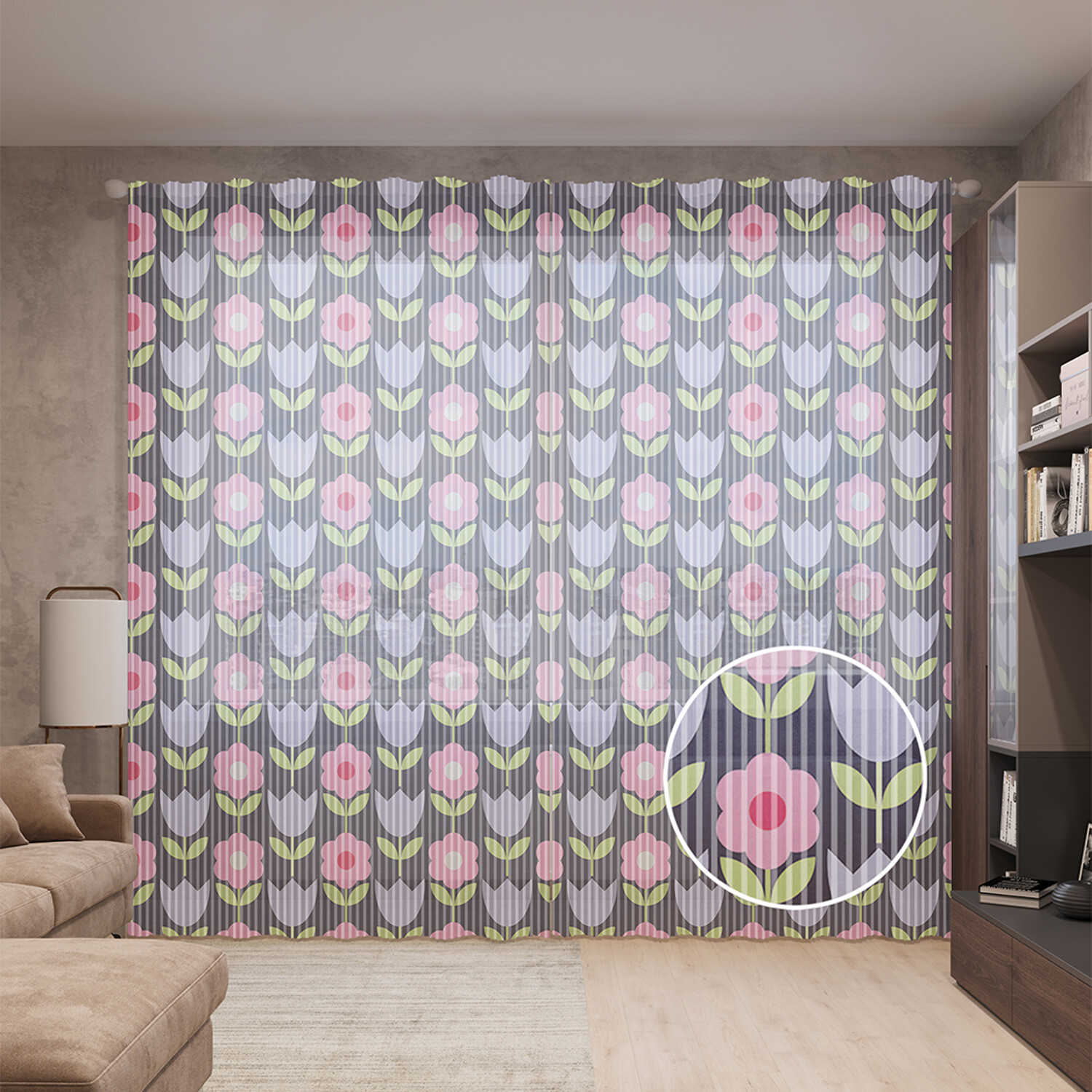 Тюль вуаль на шторной ленте с принтом JoyArty "Цветочный декоратив", 310х265 см, Цветочный декоратив 
Тюль вуаль на шторной ленте с принтом JoyArty "Цветочный декоратив", 310х265 см, Цветочный декоратив