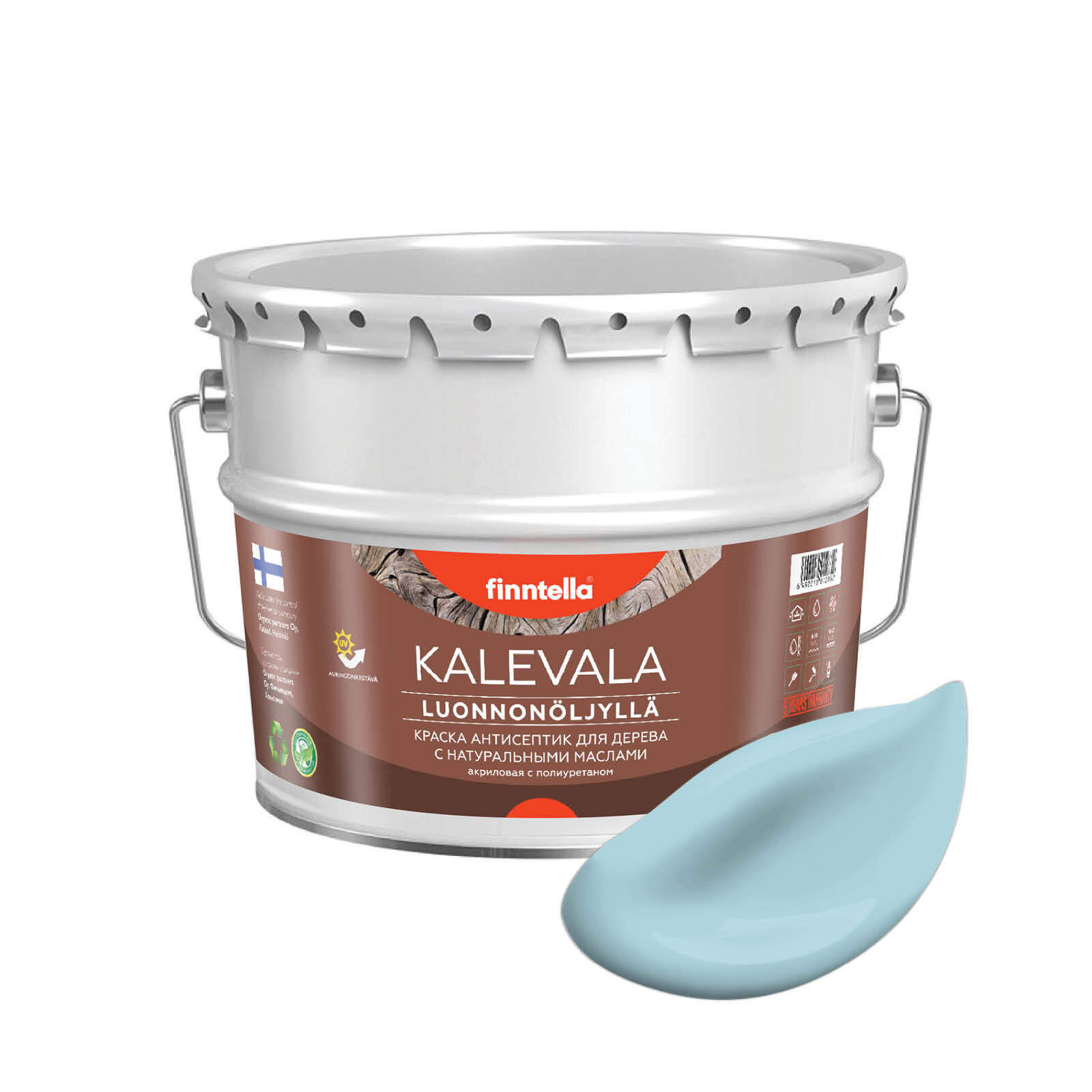 Краска для дерева и деревянных фасадов FINNTELLA KALEVALA, с натуральным маслом и полиурет, Голубой, KALEVALA NLC
Краска для дерева и деревянных фасадов FINNTELLA KALEVALA, с натуральным маслом и полиурет, Голубой, KALEVALA NLC