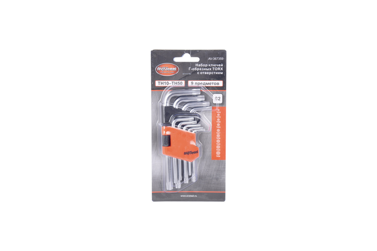 Набор Ключей Г-Образных Torx С Отверстием Th10-Th50 S2 Av Steel 9 Предм. 1Шт AV Steel AV36
Набор Ключей Г-Образных Torx С Отверстием Th10-Th50 S2 Av Steel 9 Предм. 1Шт AV Steel AV36