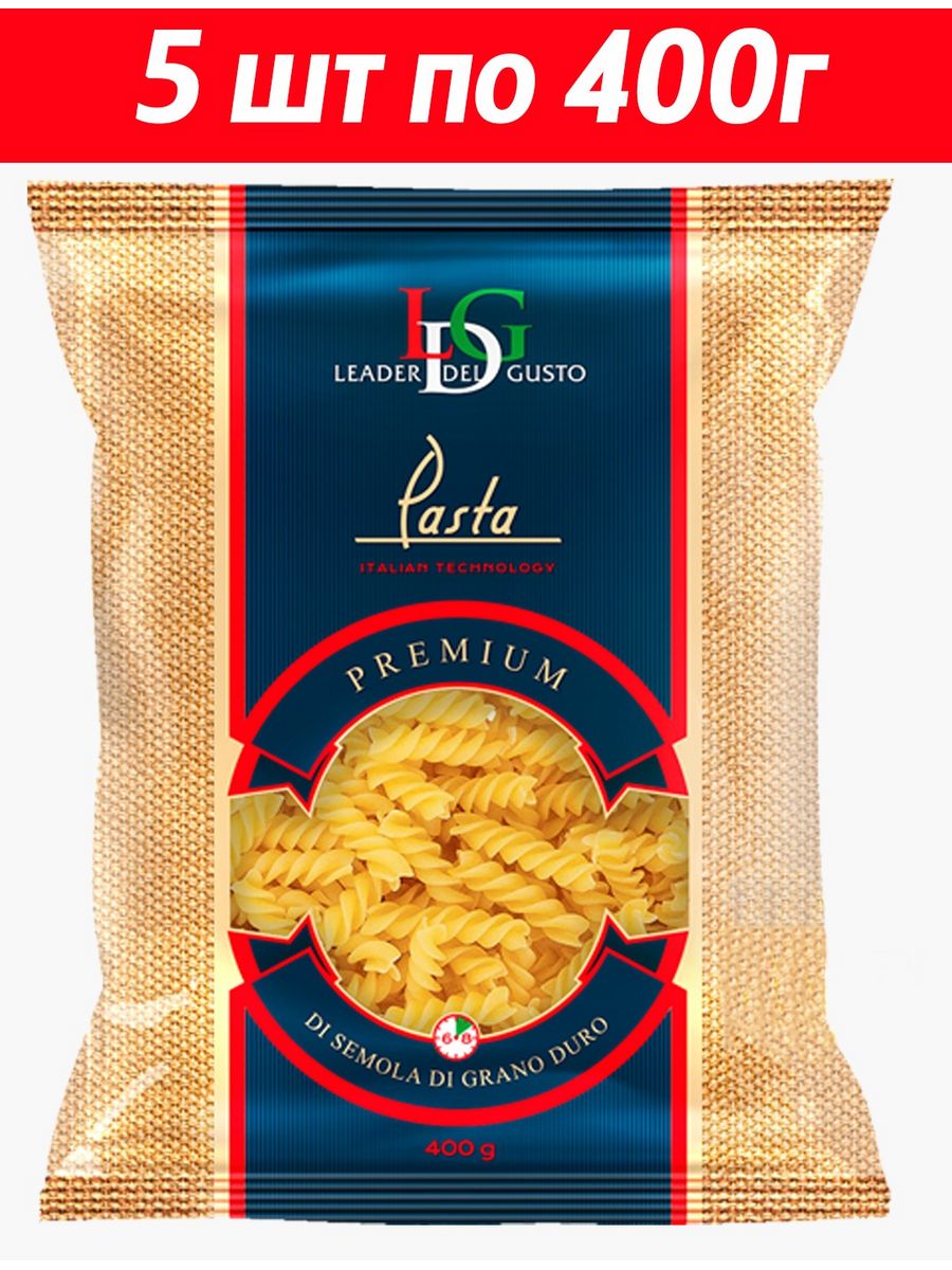 Макароны Leader del gusto из твердых сортов пшеницы спирали, 5 шт х 400 г, макароны Leader del gusto
Макароны Leader del gusto из твердых сортов пшеницы спирали, 5 шт х 400 г, макароны Leader del gusto