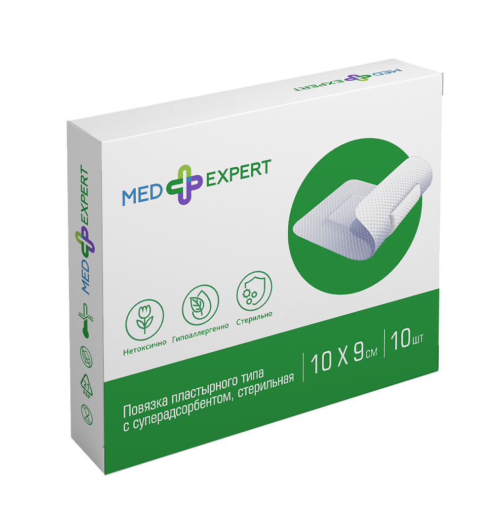 Повязка Med Expert пластырного типа с суперадсорбентом стерильная 10 х 9 см 10 шт., Белый
Повязка Med Expert пластырного типа с суперадсорбентом стерильная 10 х 9 см 10 шт., Белый