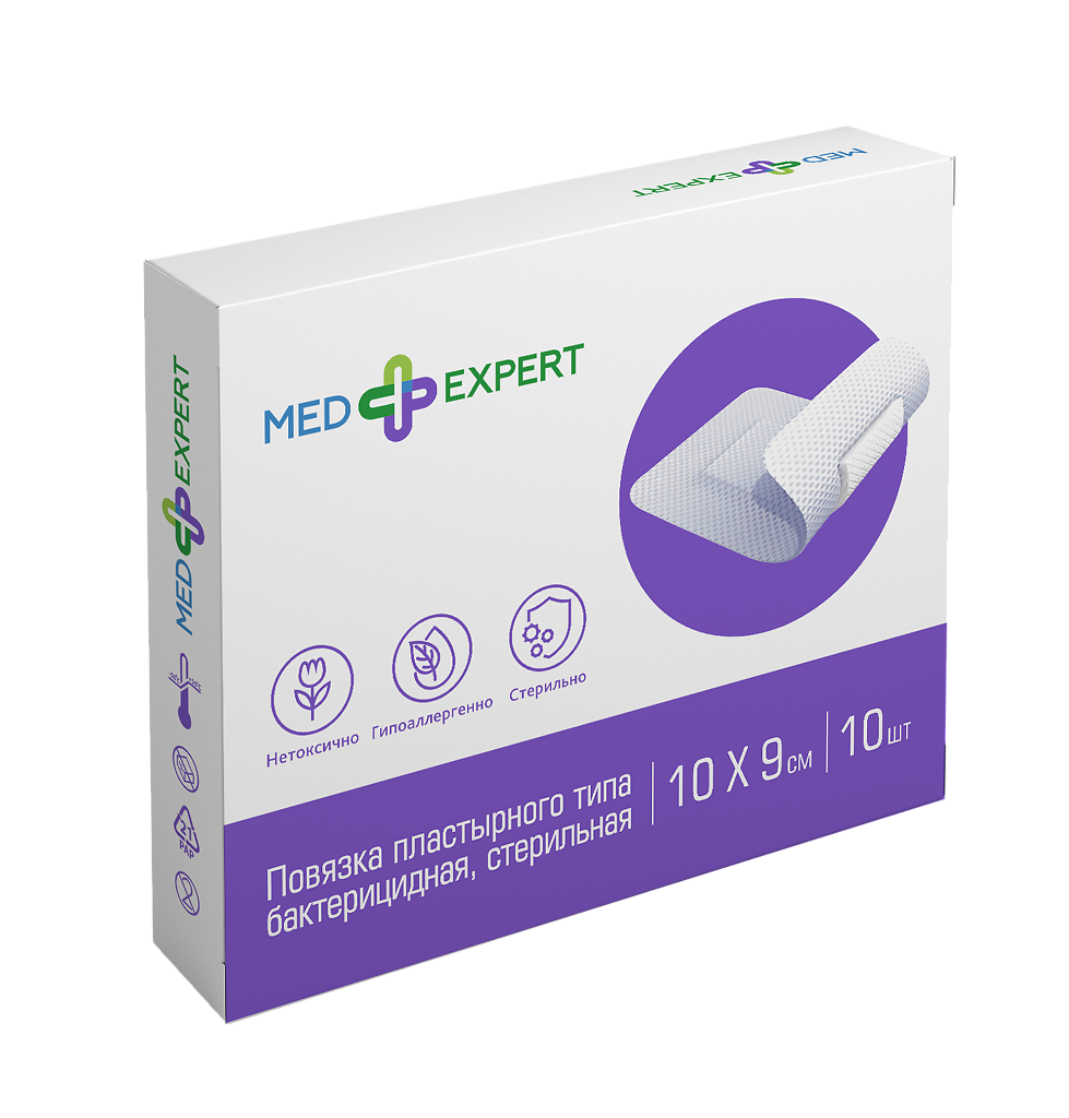 Повязка Med Expert пластырного типа бактерицидная стерильная 10х9 см 10 шт., Белый
Повязка Med Expert пластырного типа бактерицидная стерильная 10х9 см 10 шт., Белый