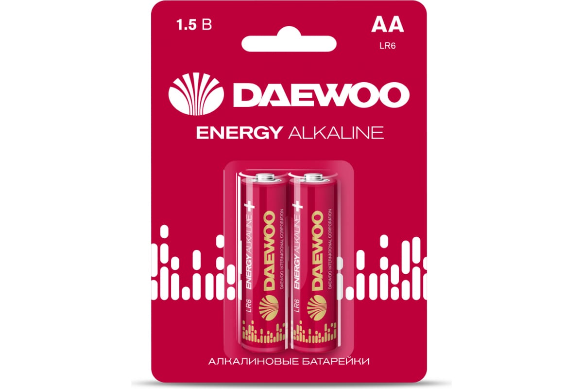 Элемент питания алкалиновый AA/LR6 1.5В Energy Alkaline 2021 BL-2 (уп.2шт) Daewoo 5029750
Элемент питания алкалиновый AA/LR6 1.5В Energy Alkaline 2021 BL-2 (уп.2шт) Daewoo 5029750