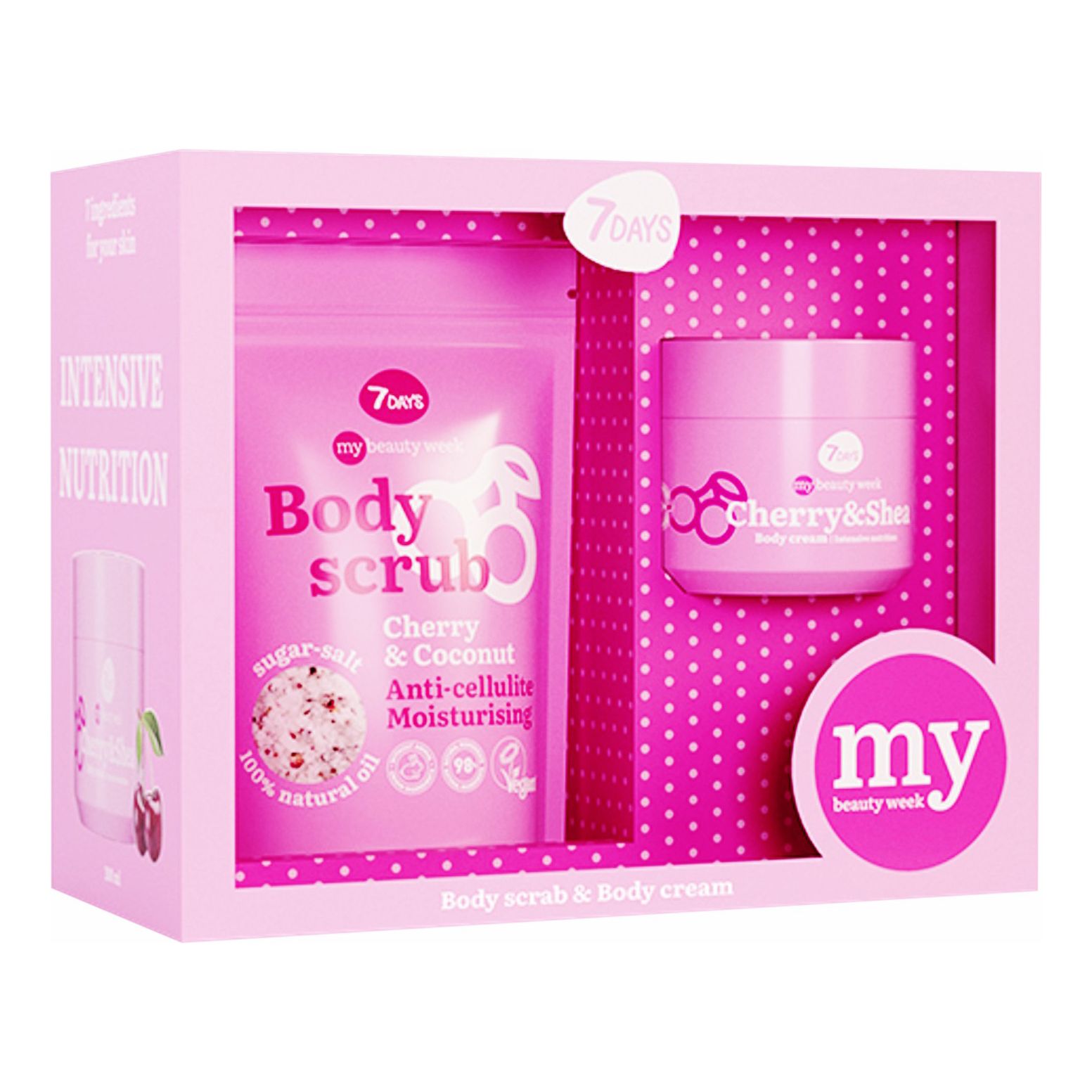 Косметический набор для тела 7 Days My beauty week Luv Cherry Much для женщин 2 предмета
Косметический набор для тела 7 Days My beauty week Luv Cherry Much для женщин 2 предмета