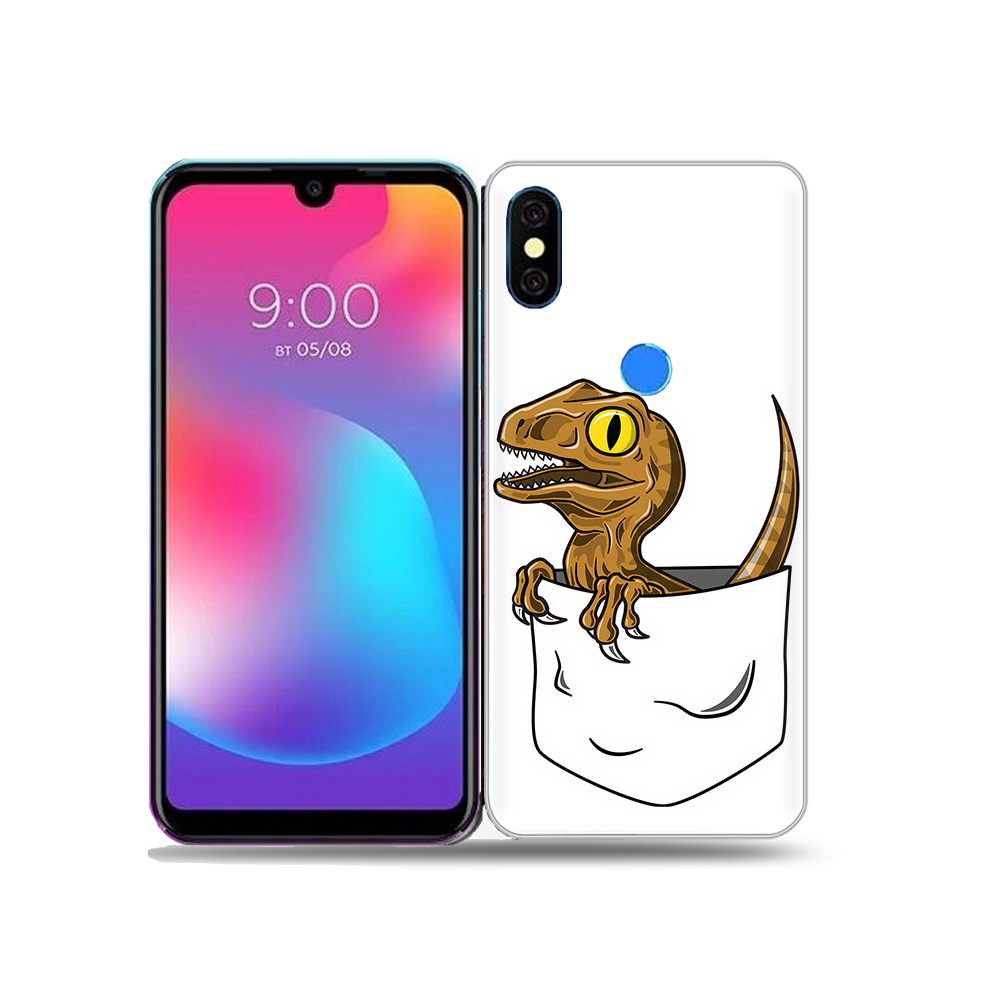 Чехол MyPads Tocco для BQ 5730L динозавр в кармане, Прозрачный, Tocco