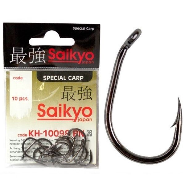 Одинарные крючки Saikyo Curve Shank №4 BN, с колечком, загнутое острие, с бородкой, Черный, KH-10098 Clever Carp
Одинарные крючки Saikyo Curve Shank №4 BN, с колечком, загнутое острие, с бородкой, Черный, KH-10098 Clever Carp