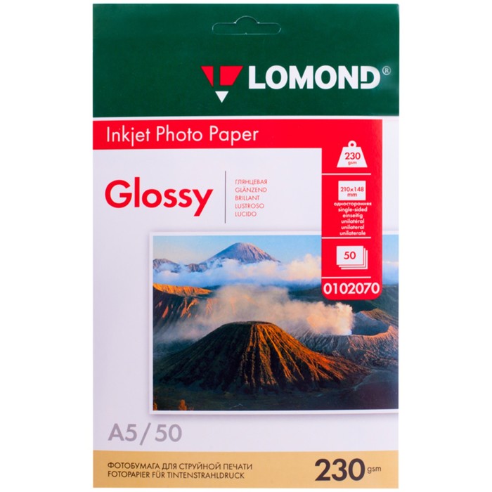 Фотобумага для струйной печати А5, 50 л LOMOND, 230 г/м2, односторонняя, глянцевая (010207, Белый
Фотобумага для струйной печати А5, 50 л LOMOND, 230 г/м2, односторонняя, глянцевая (010207, Белый