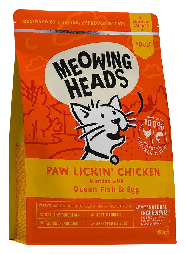 MEOWING HEADS MEOWING HEADS Куриное наслаждение для взрослых кошек с курицей и рисом (0,45
MEOWING HEADS MEOWING HEADS Куриное наслаждение для взрослых кошек с курицей и рисом (0,45