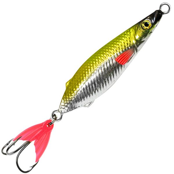 фото Блесна aqua нерка 40,0g 04 (серебро, желто-зеленый и черный металлик), 2 шт.