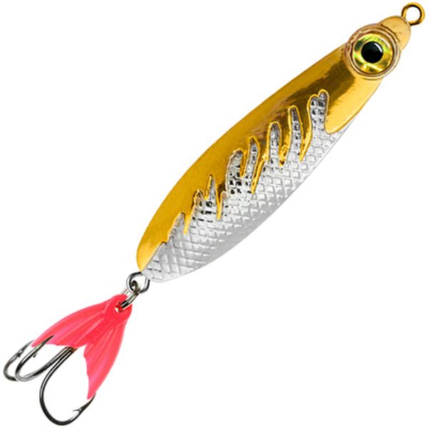 фото Блесна для рыбалки aqua нерка fire 28,0g цвет 05 (серебро, золото), 2 штуки в комплекте