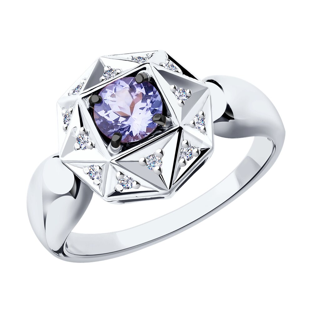 Кольцо из белого золота с бриллиантом/танзанитом р. 17 SOKOLOV Diamonds 6014054, 6014054
Кольцо из белого золота с бриллиантом/танзанитом р. 17 SOKOLOV Diamonds 6014054, 6014054