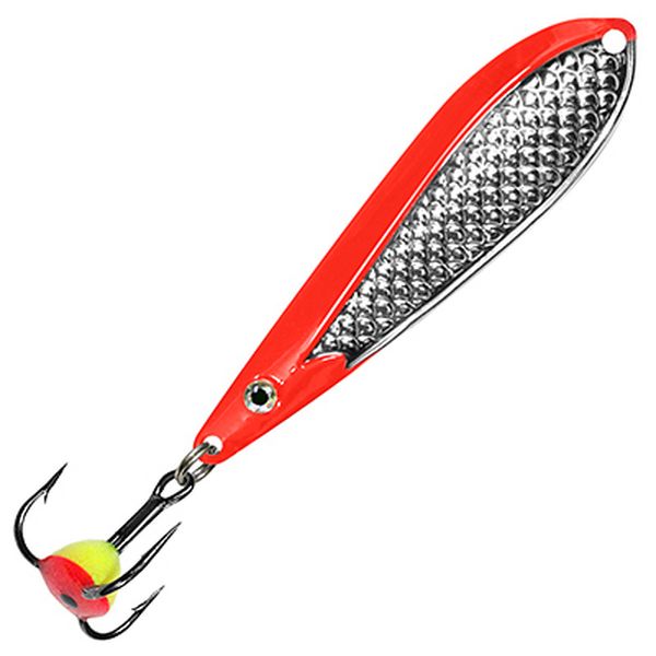 фото Блесна зимняя aqua чухна 6,0g, 03 (серебро, красный металлик) 2 шт..