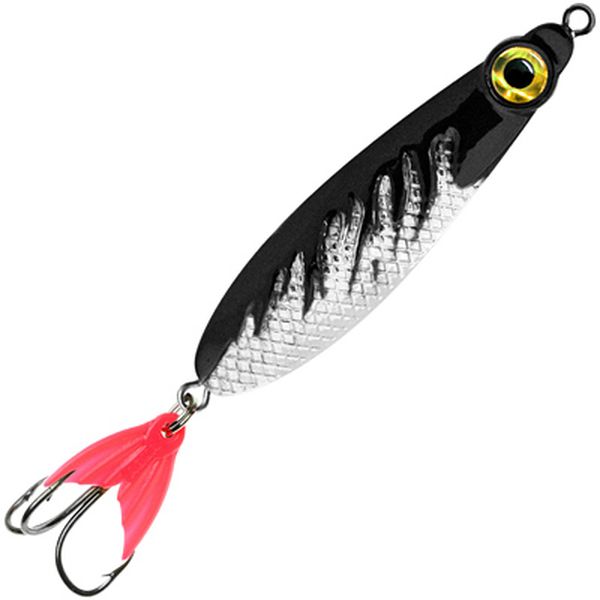 фото Блесна aqua нерка fire 8,0g 01 (серебро, черный металлик), 2 шт.