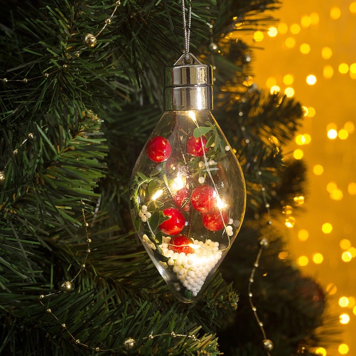 Елочная игрушка лампочка Luazon Lighting Ягоды свечение теплое белое 4357261 1 шт., Прозрачный;разноцветный, «Ягоды», 5 LED, свечение тёплое белое
Елочная игрушка лампочка Luazon Lighting Ягоды свечение теплое белое 4357261 1 шт., Прозрачный;разноцветный, «Ягоды», 5 LED, свечение тёплое белое