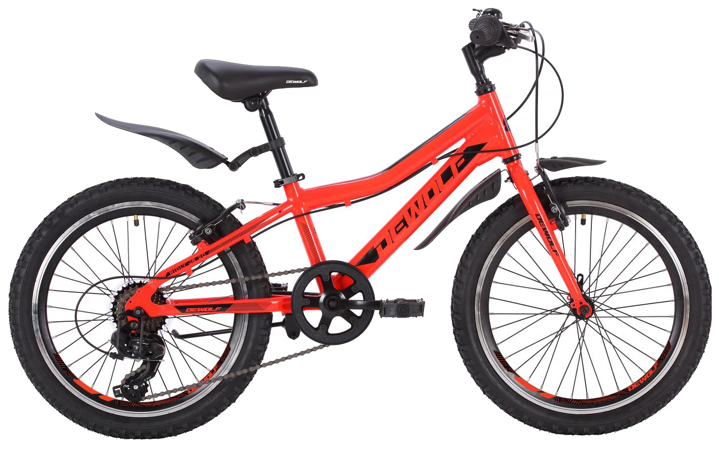 фото Велосипед dewolf детский ridly jr 20 2022, цвет красный-черный