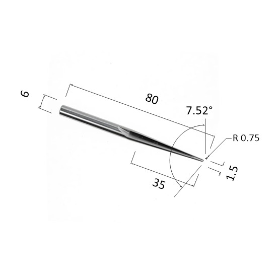 Фреза прямая двухзаходная конусная сферическая DJTOL N2ZXJQ6351580 для станка ЧПУ, N2ZXJQ
Фреза прямая двухзаходная конусная сферическая DJTOL N2ZXJQ6351580 для станка ЧПУ, N2ZXJQ
