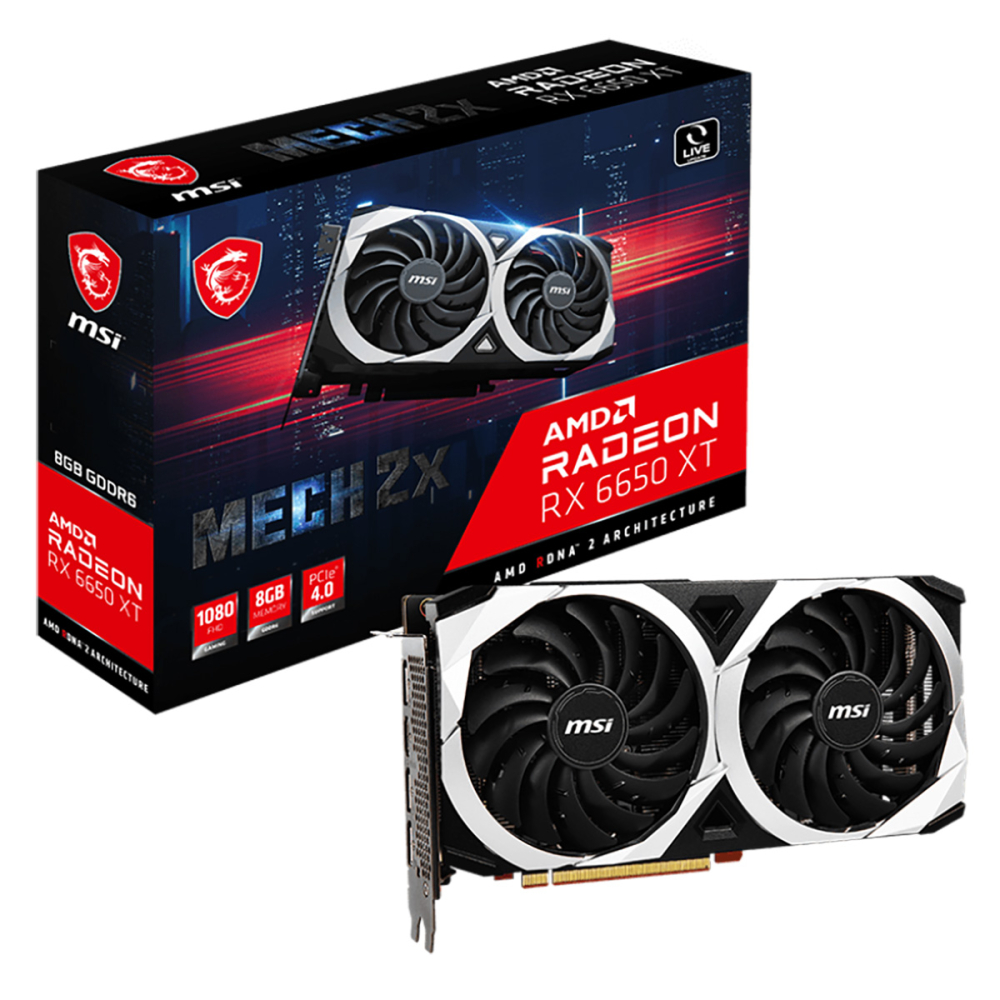 Видеокарта MSI AMD RADEON RX6650XT MECH 2X 8GB GDDR6
Видеокарта MSI AMD RADEON RX6650XT MECH 2X 8GB GDDR6