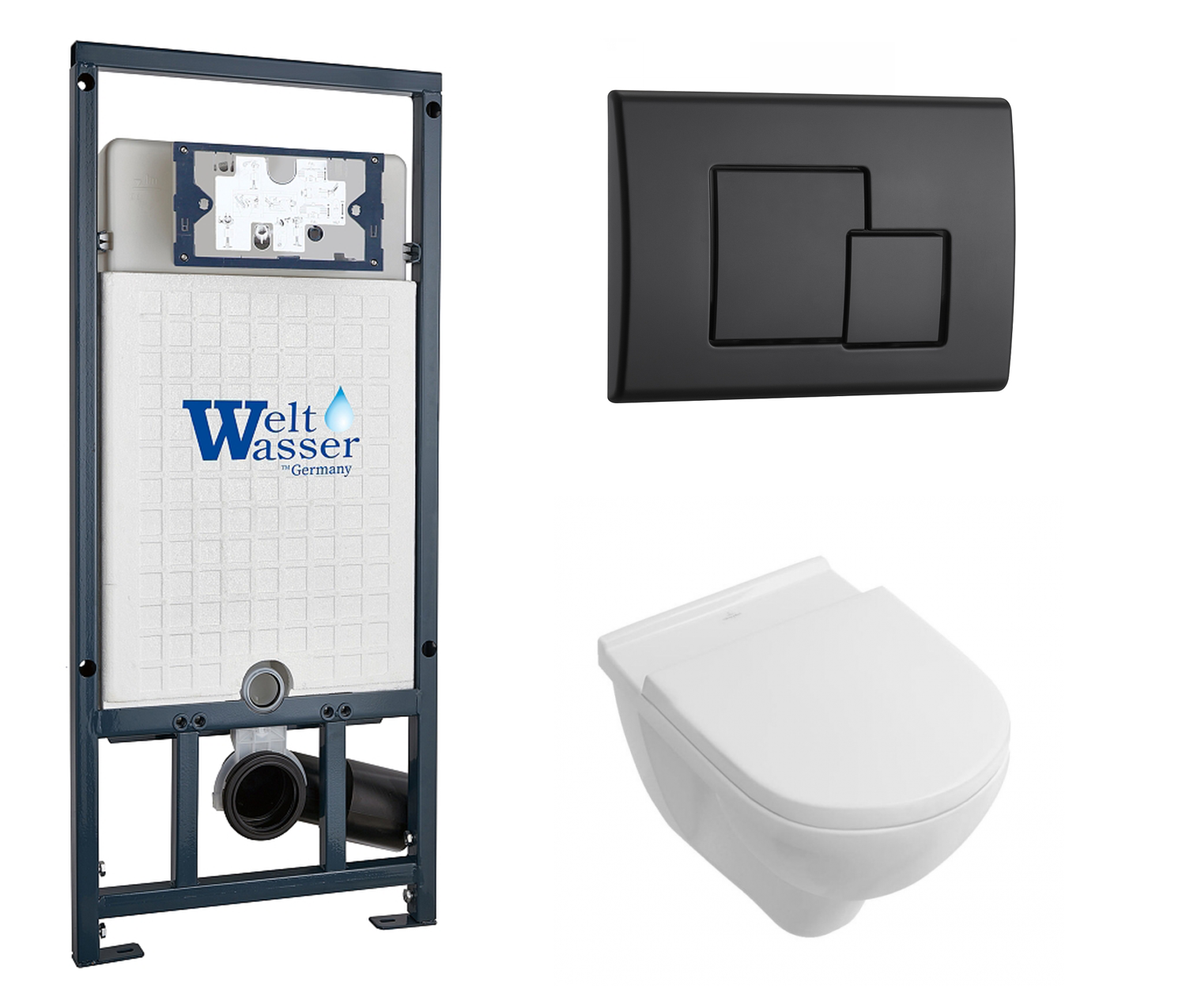 Комплект: инсталляция WeltWasser Marberg 507 + унитаз O Novo Directflush с кнопкой черной
Комплект: инсталляция WeltWasser Marberg 507 + унитаз O Novo Directflush с кнопкой черной