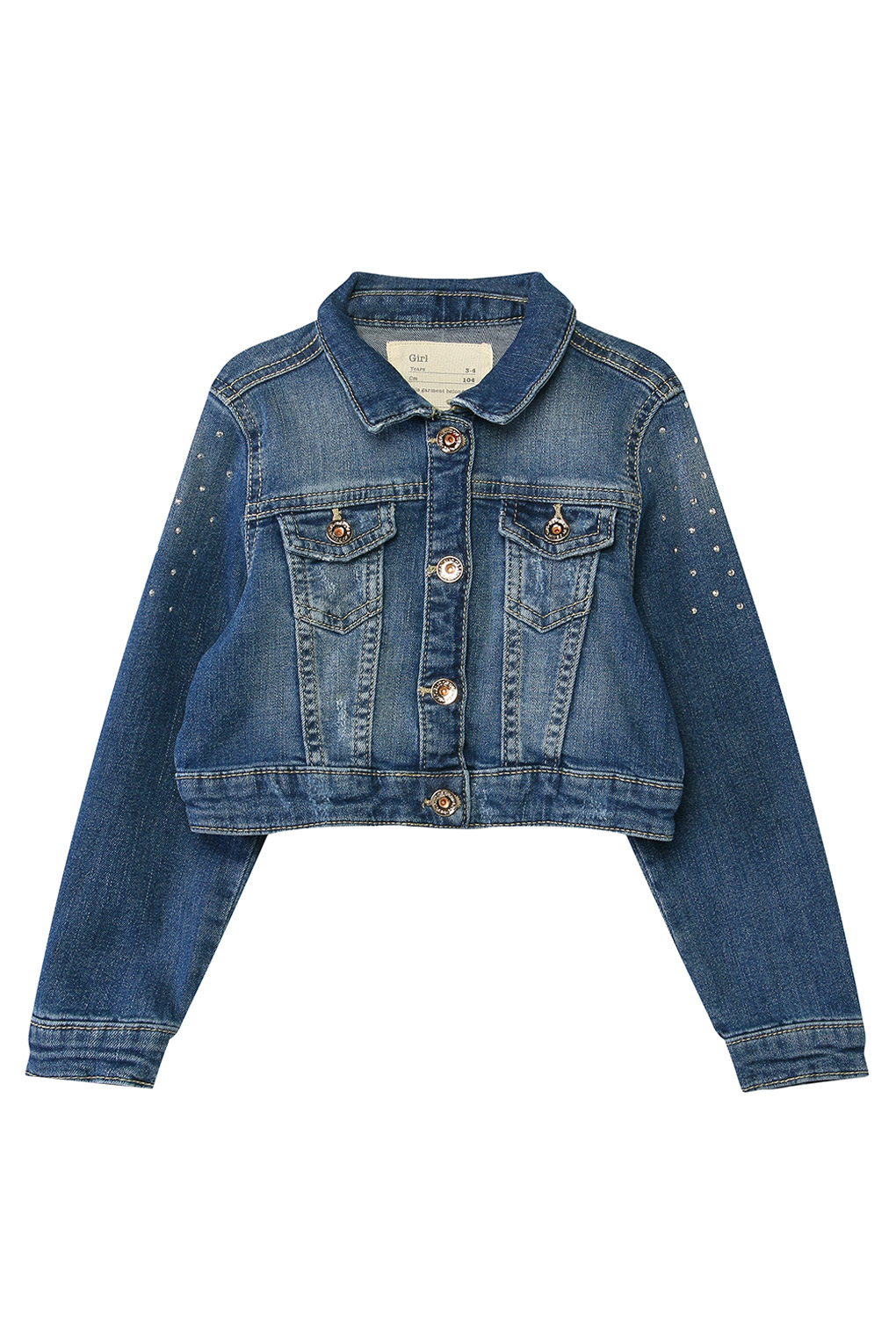 фото Куртка джинсовая детская ovs 1114916 цв.синий р.104