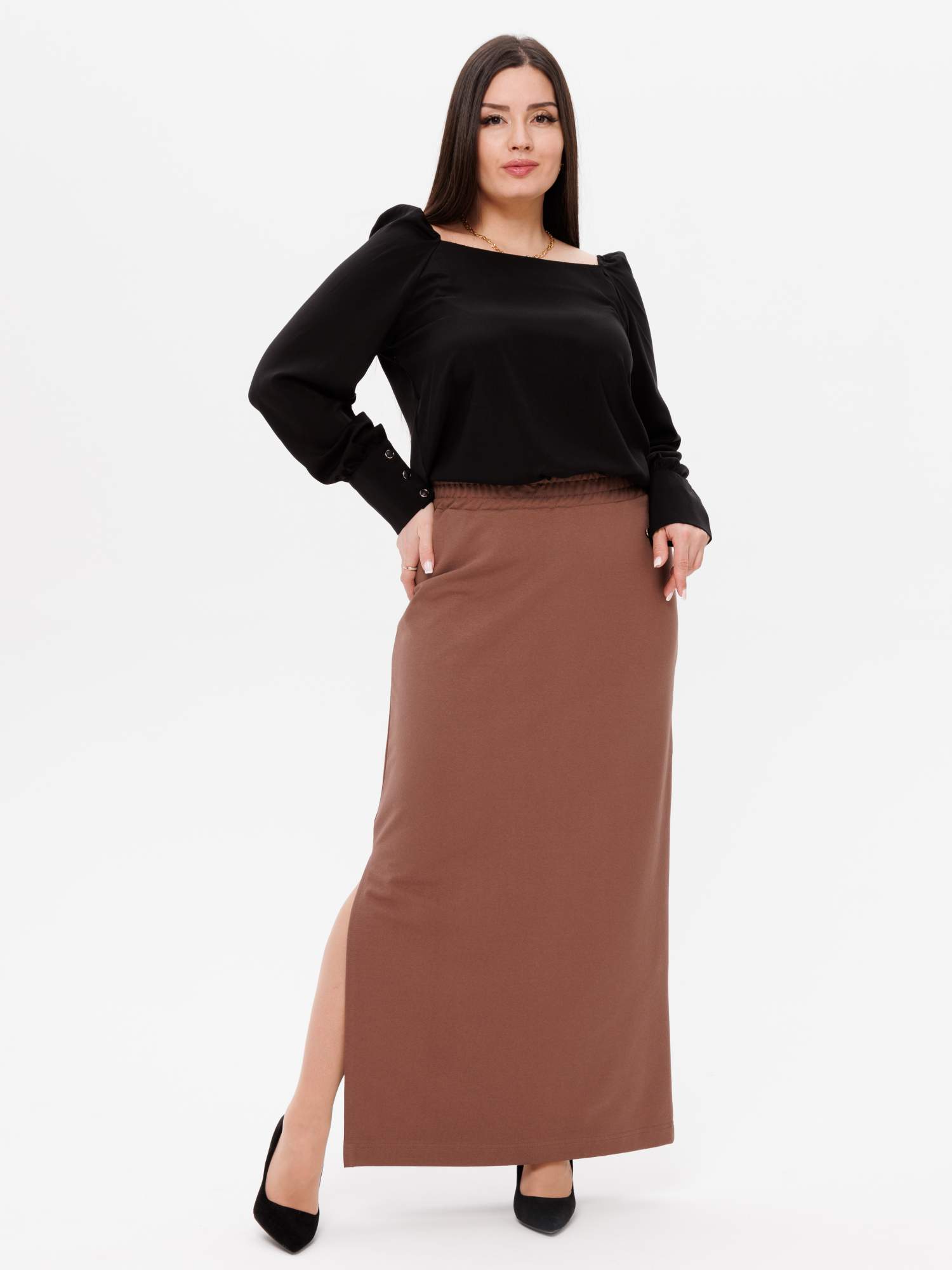 Юбка женская Elenatex Ю-10 коричневая 52 RU, Коричневый, Ю-10 
Юбка женская Elenatex Ю-10 коричневая 52 RU, Коричневый, Ю-10