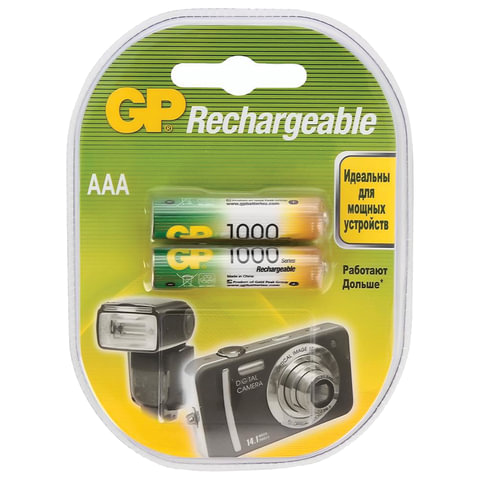 Батарейки аккумуляторные GP, комплект 6 шт., AAA, Ni-Mh, 1000 mAh, блистер, 100AAAHC-2DECR
Батарейки аккумуляторные GP, комплект 6 шт., AAA, Ni-Mh, 1000 mAh, блистер, 100AAAHC-2DECR