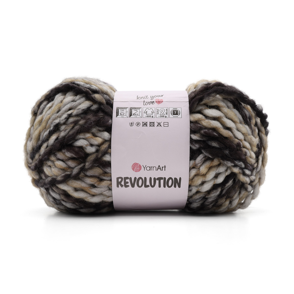Пряжа YarnArt 'Revolution', 150г, 75м (шерсть, акрил) (1600 принт), 3 мотка, Разноцветный
Пряжа YarnArt 'Revolution', 150г, 75м (шерсть, акрил) (1600 принт), 3 мотка, Разноцветный