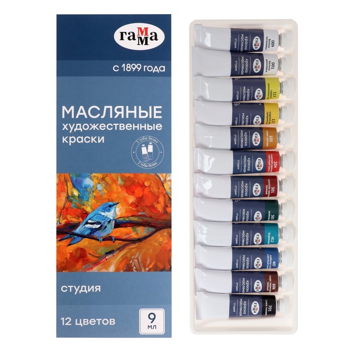 Краски масляные художественные, набор в тубах, 11ов по 9 мл, Студия, 12 штук, 203007, Разноцветный
Краски масляные художественные, набор в тубах, 11ов по 9 мл, Студия, 12 штук, 203007, Разноцветный