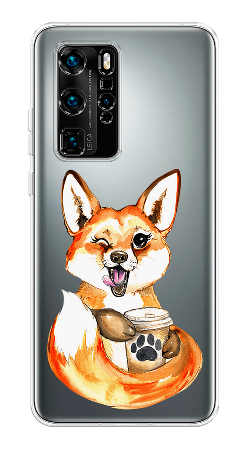 Чехол на Huawei P40 Pro "Подмигивающая лиса с кофе", Оранжевый;белый;коричневый, 610950-4
Чехол на Huawei P40 Pro "Подмигивающая лиса с кофе", Оранжевый;белый;коричневый, 610950-4