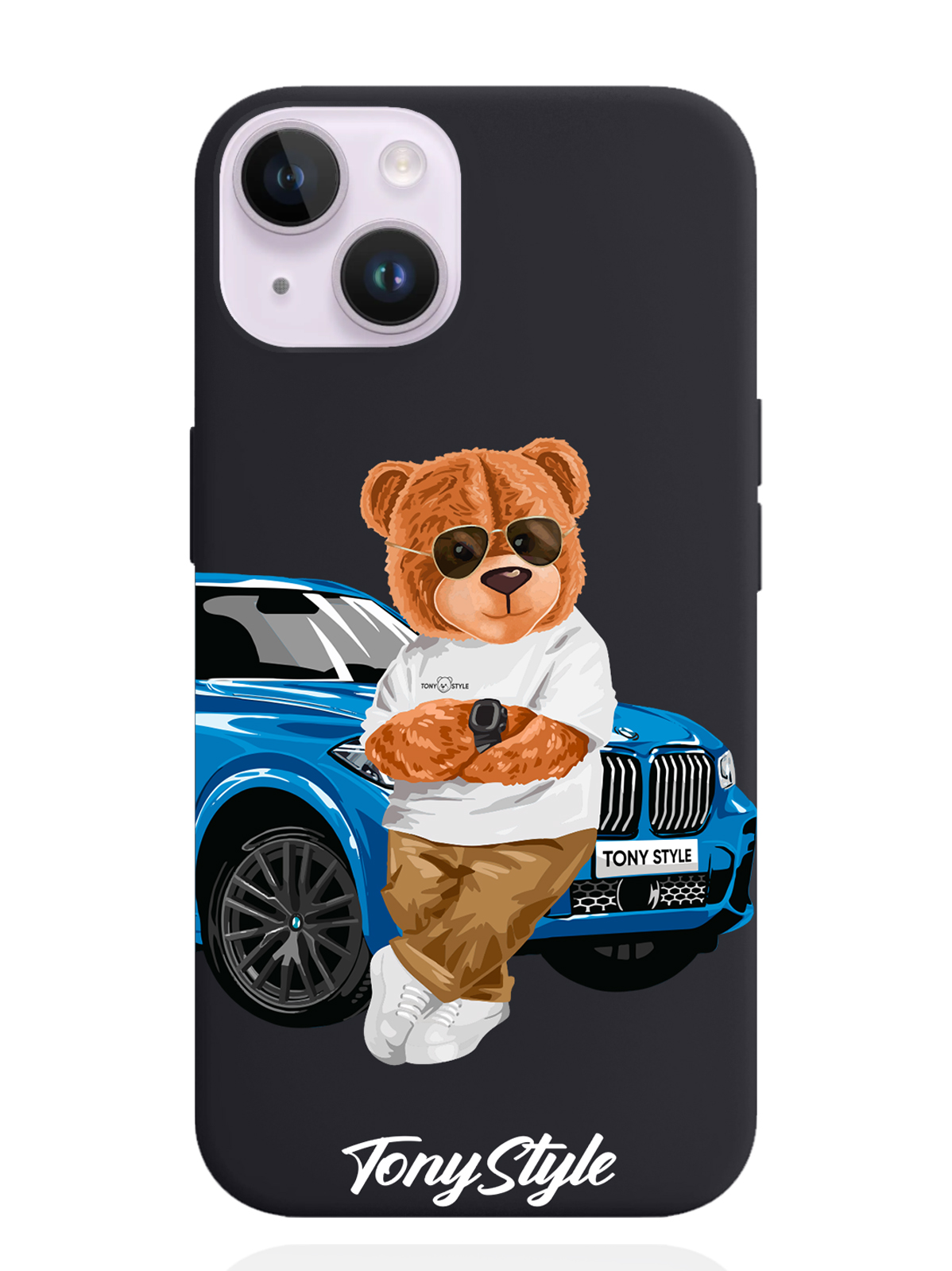 Чехол Tony Style iPhone 14 Tony Style с машиной, Голубой;коричневый;белый, iPhone 14 Tony Style с машиной 
Чехол Tony Style iPhone 14 Tony Style с машиной, Голубой;коричневый;белый, iPhone 14 Tony Style с машиной