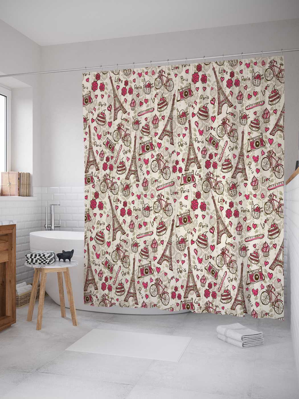 Штора для ванной JoyArty "Коричневая эйфелева башня" 180х200 см с крючками, Черный
Штора для ванной JoyArty "Коричневая эйфелева башня" 180х200 см с крючками, Черный