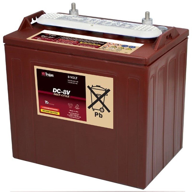 Аккумулятор TROJAN DC-8V 8V 160A (259х181х283) 
Аккумулятор TROJAN DC-8V 8V 160A (259х181х283)