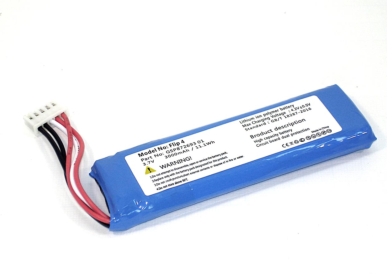 Аккумуляторная батарея для JBL Flip 4 (GSP872693 01) 3000mAh 3.7V Li-polymer, Flip 4, GSP872693 01
Аккумуляторная батарея для JBL Flip 4 (GSP872693 01) 3000mAh 3.7V Li-polymer, Flip 4, GSP872693 01