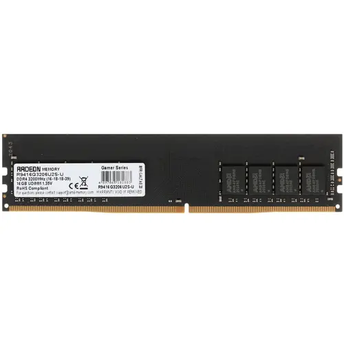 Оперативная память AMD 16Gb DDR4 3200MHz (R9416G3206U2S-U), Radeon R9 Gamer Series 16GB DDR4 PC4-25600 R9416G3206U2S-U
Оперативная память AMD 16Gb DDR4 3200MHz (R9416G3206U2S-U), Radeon R9 Gamer Series 16GB DDR4 PC4-25600 R9416G3206U2S-U