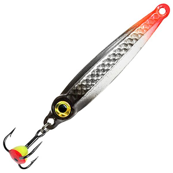 фото Блесна зимняя aqua онега 6,0g, 07 (серебро, черный металлик) 2 шт..