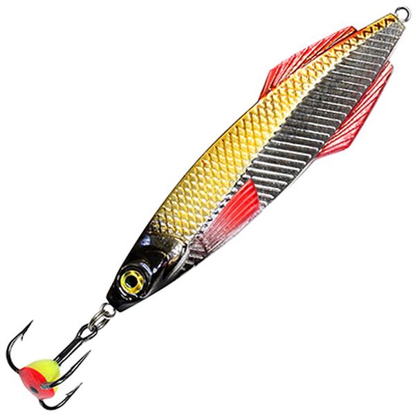 фото Блесна зимняя aqua ятаган 7,0g, 05 (серебро, золото, черный металлик) 2 шт..